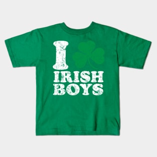 I Love Shamrock Irish Boys Kids T-Shirt